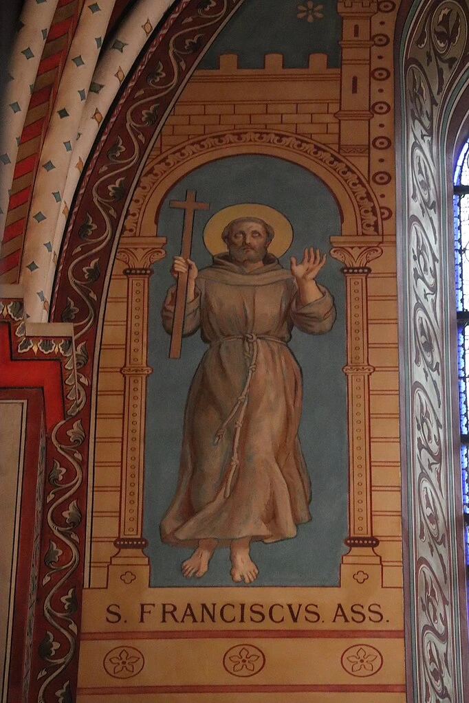 Hippolyte Flandrin - Murales dell'Abbazia di Saint, Germain, des, Prés, San Francesco